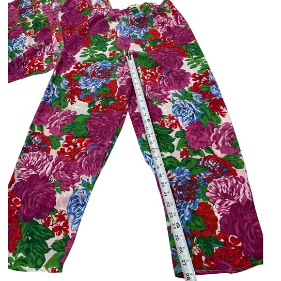 Victoria’s Secret Women’s Medium Vintage Gold Label Floral 2 Piece Set Pajamas - Picture 9 of 11